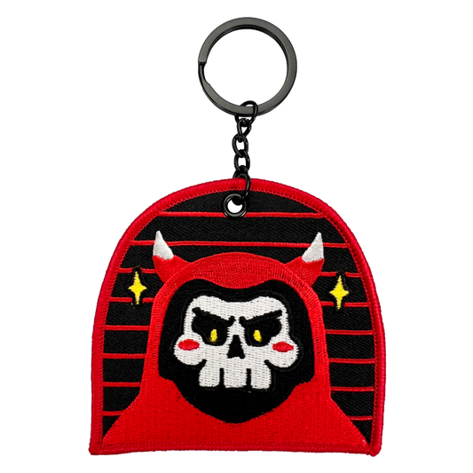 Conflicted - Red Reaper Embroidered Keychain