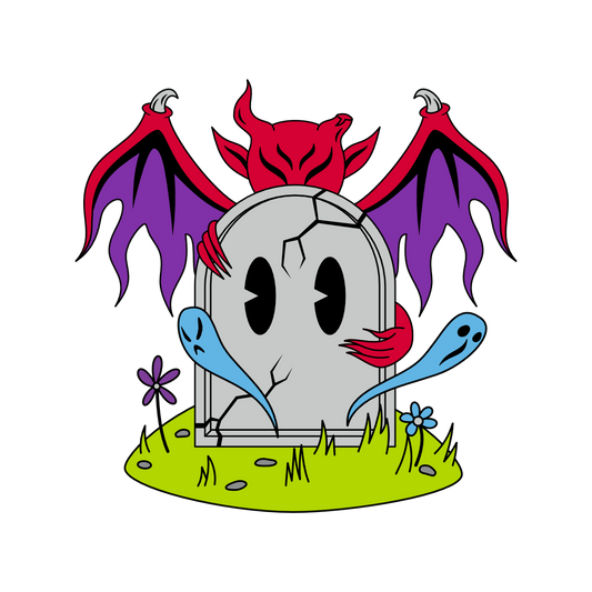 Grave Guardian - Tombstone Demon Enamel Pin