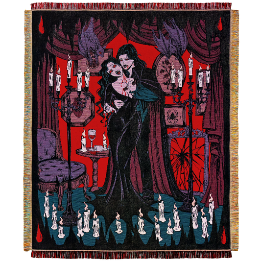 Love Bite - Vampire Romance Woven Blanket