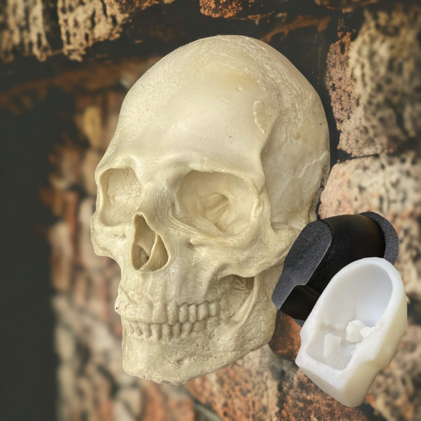 Flat Back Silicone Skull Mold