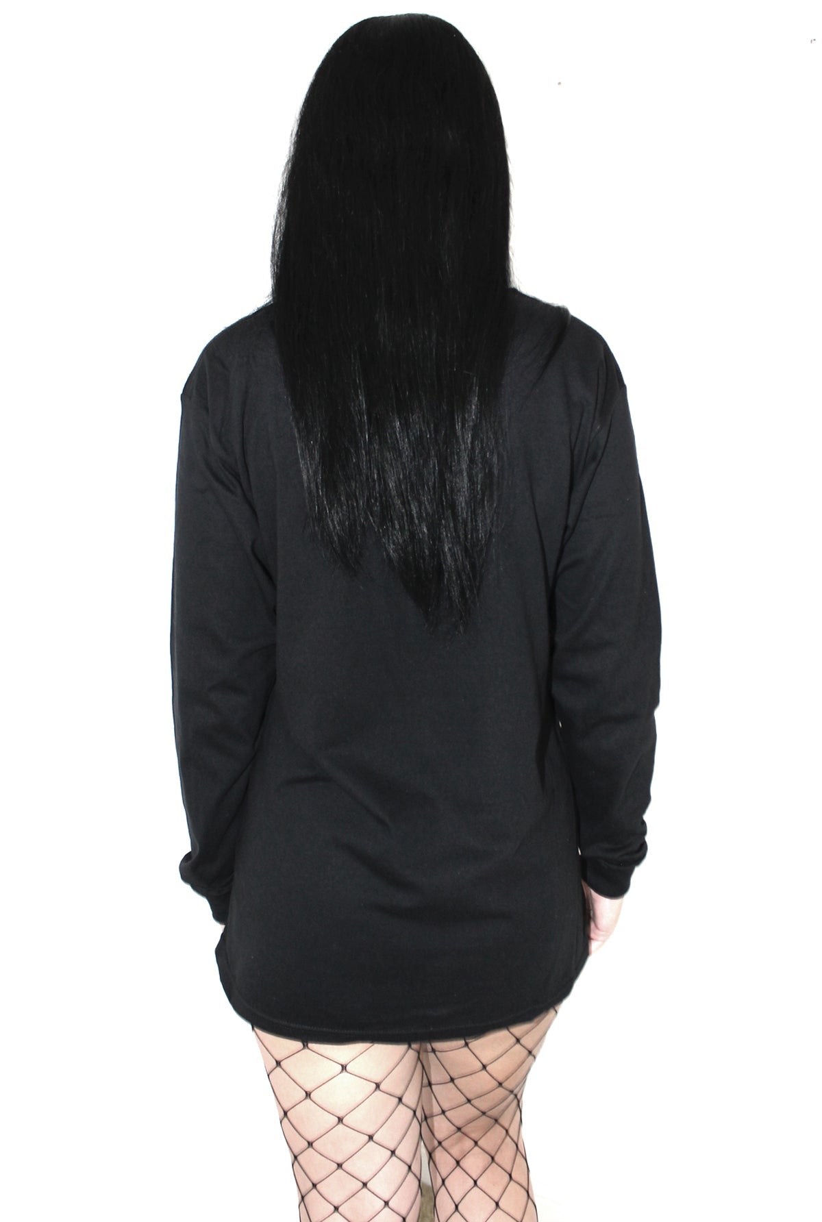 Spells Cats & Coffee Long Sleeve Boyfriend LS Tee- Black