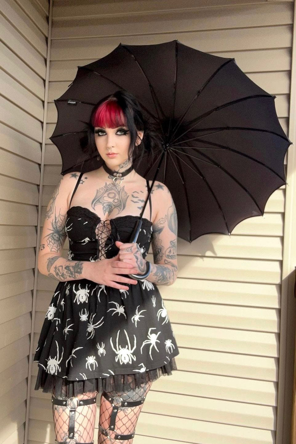 Batwing Pagoda Umbrella MIDNIGHT BLACK