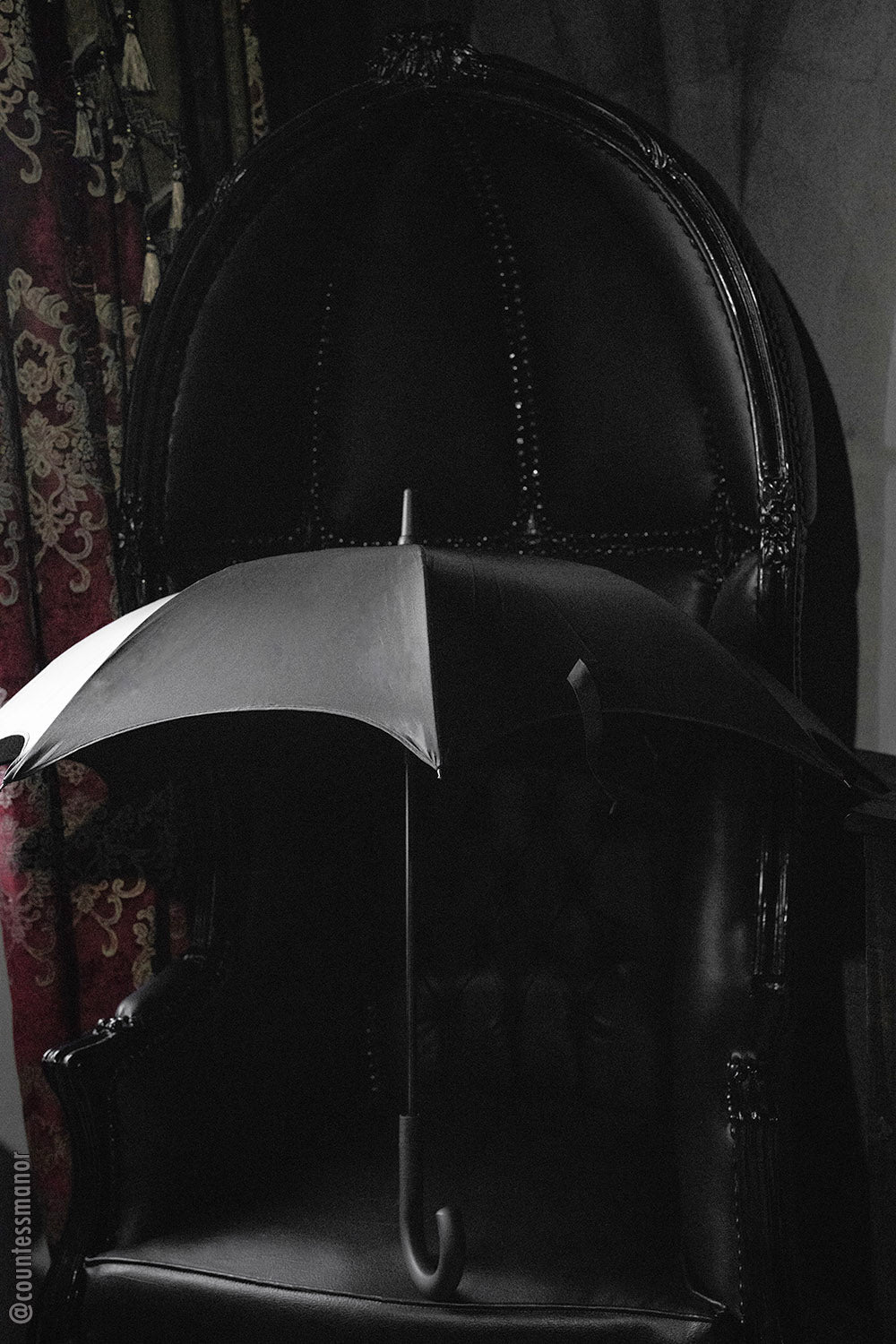Wednesday Funeral Procession Umbrella BLACK