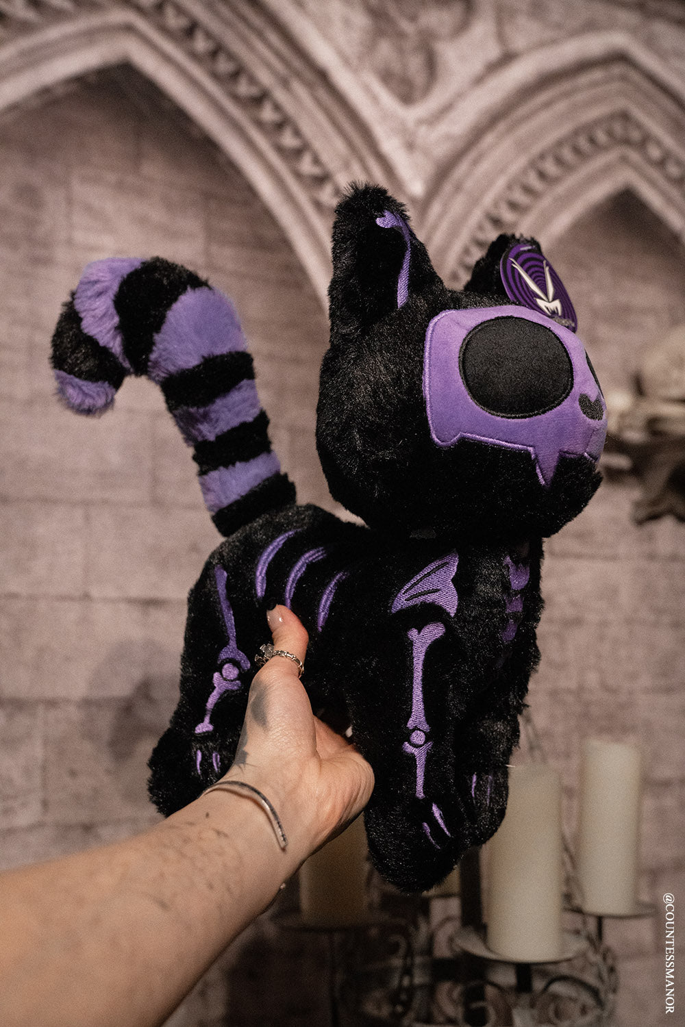 Skelekitty Plush Toy Purple Bones Limited Edition