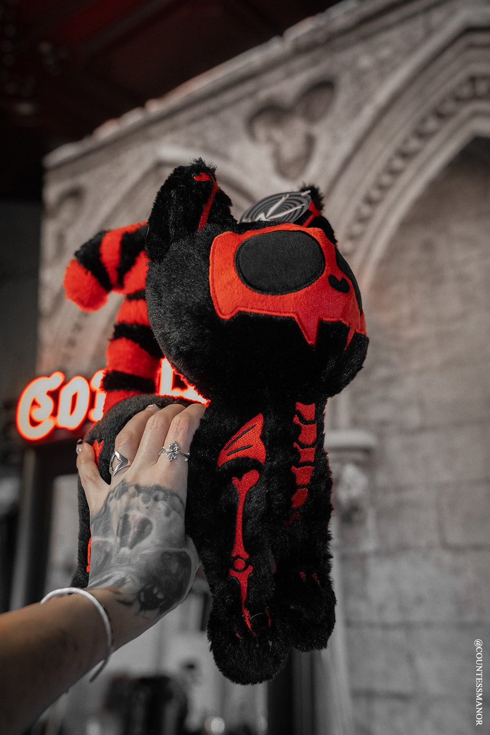 Skelekitty Plush Toy Red Bones Limited Edition