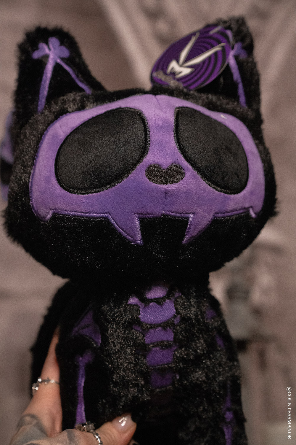 Skelekitty Plush Toy Purple Bones Limited Edition