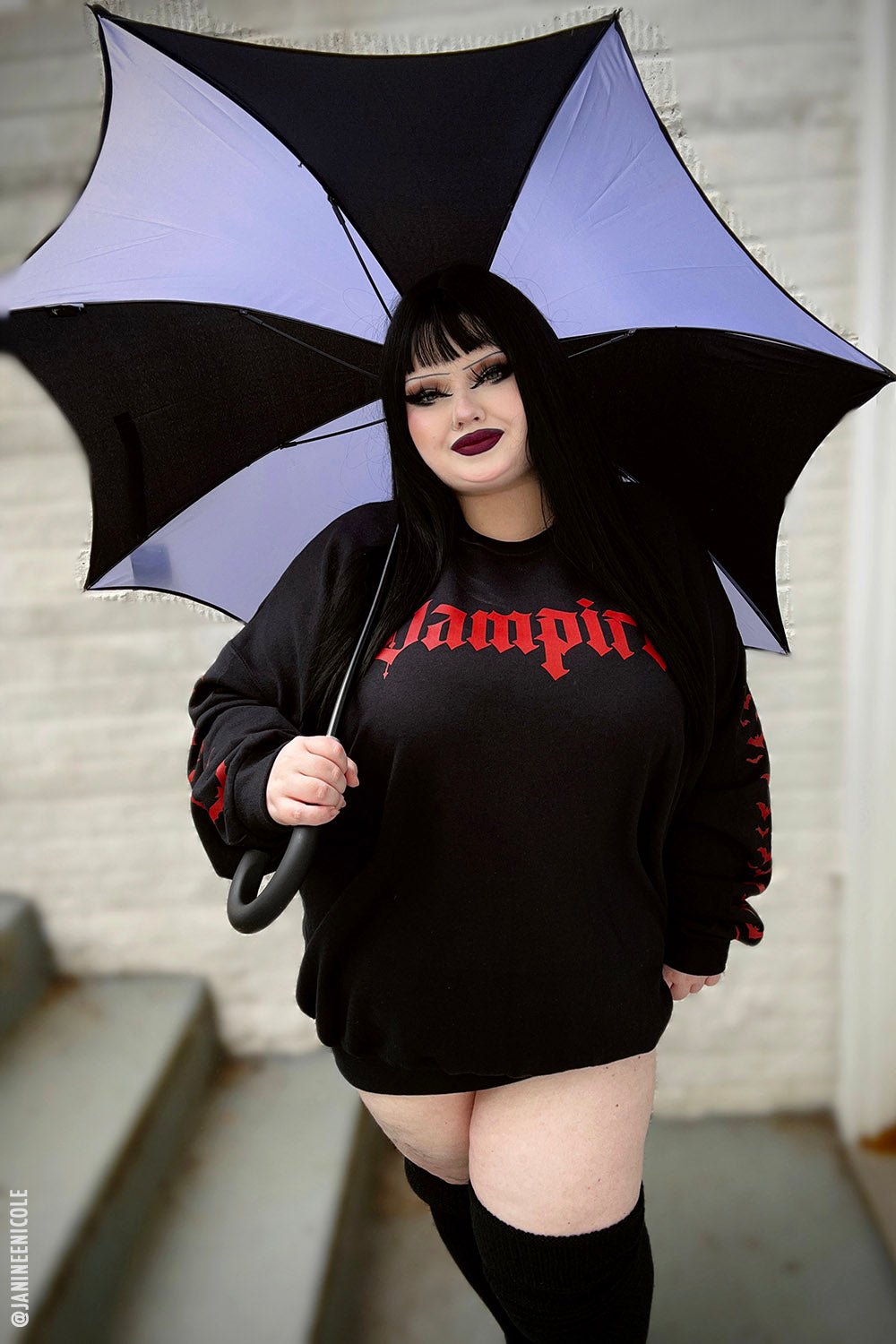 Funeral Procession Umbrella BLACK and PURPLE