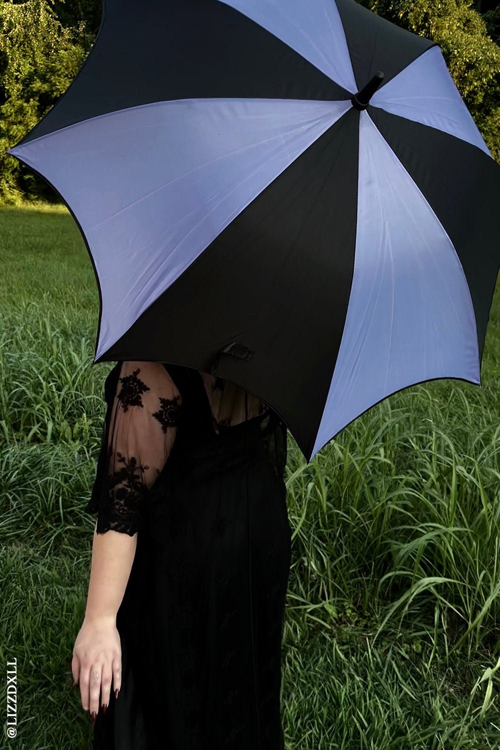 Funeral Procession Umbrella BLACK and PURPLE