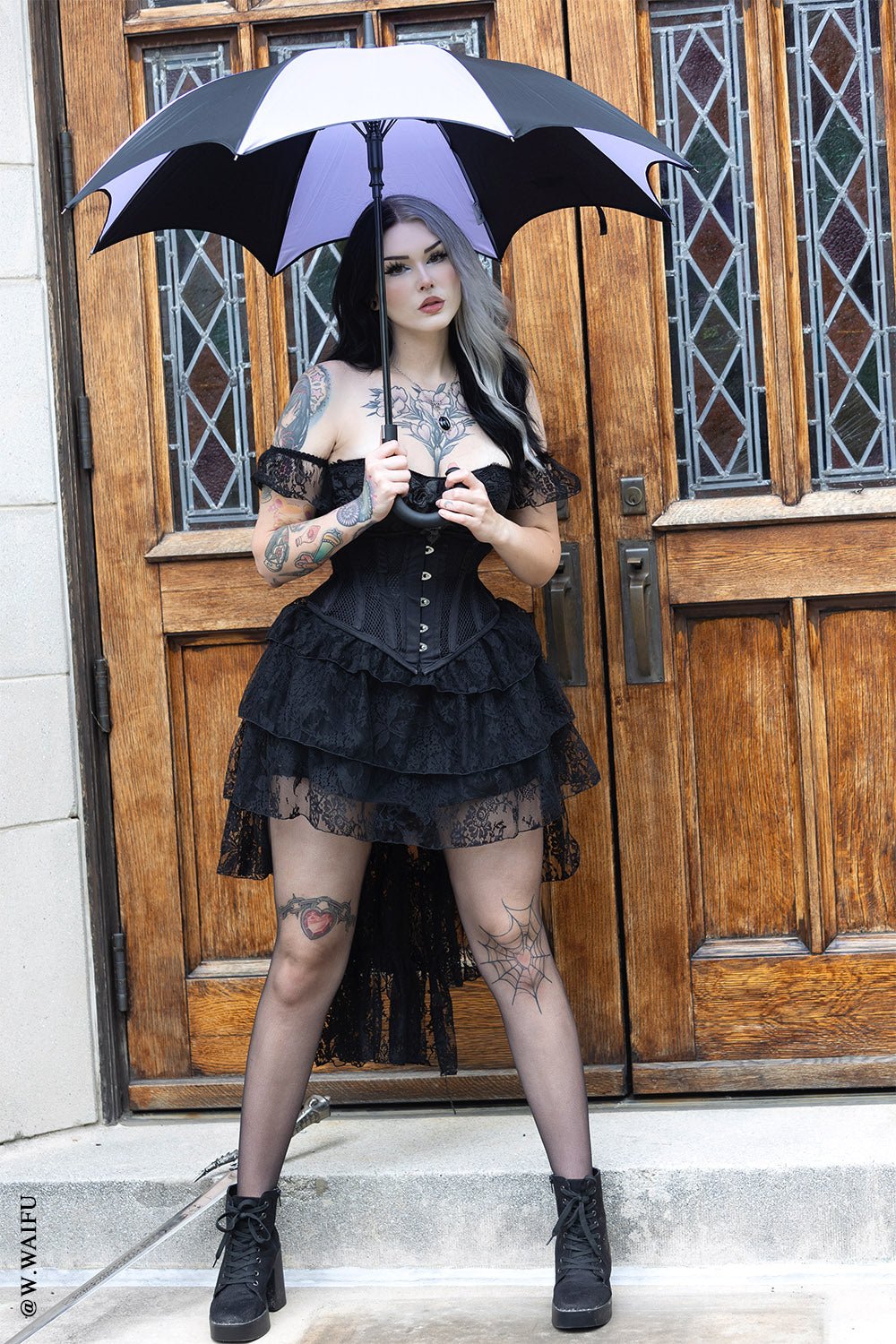 Funeral Procession Umbrella BLACK and PURPLE Grave Digs - A Dark and Gothic Shop Funeral Procession Umbrella BLACK and PURPLE Grave Digs - A Dark and Gothic Shop