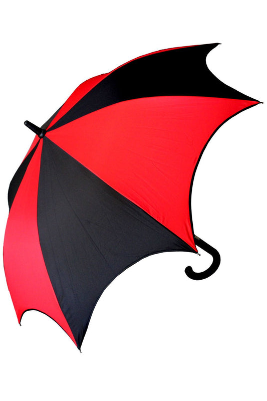 Funeral Procession Umbrella BLACK and RED
