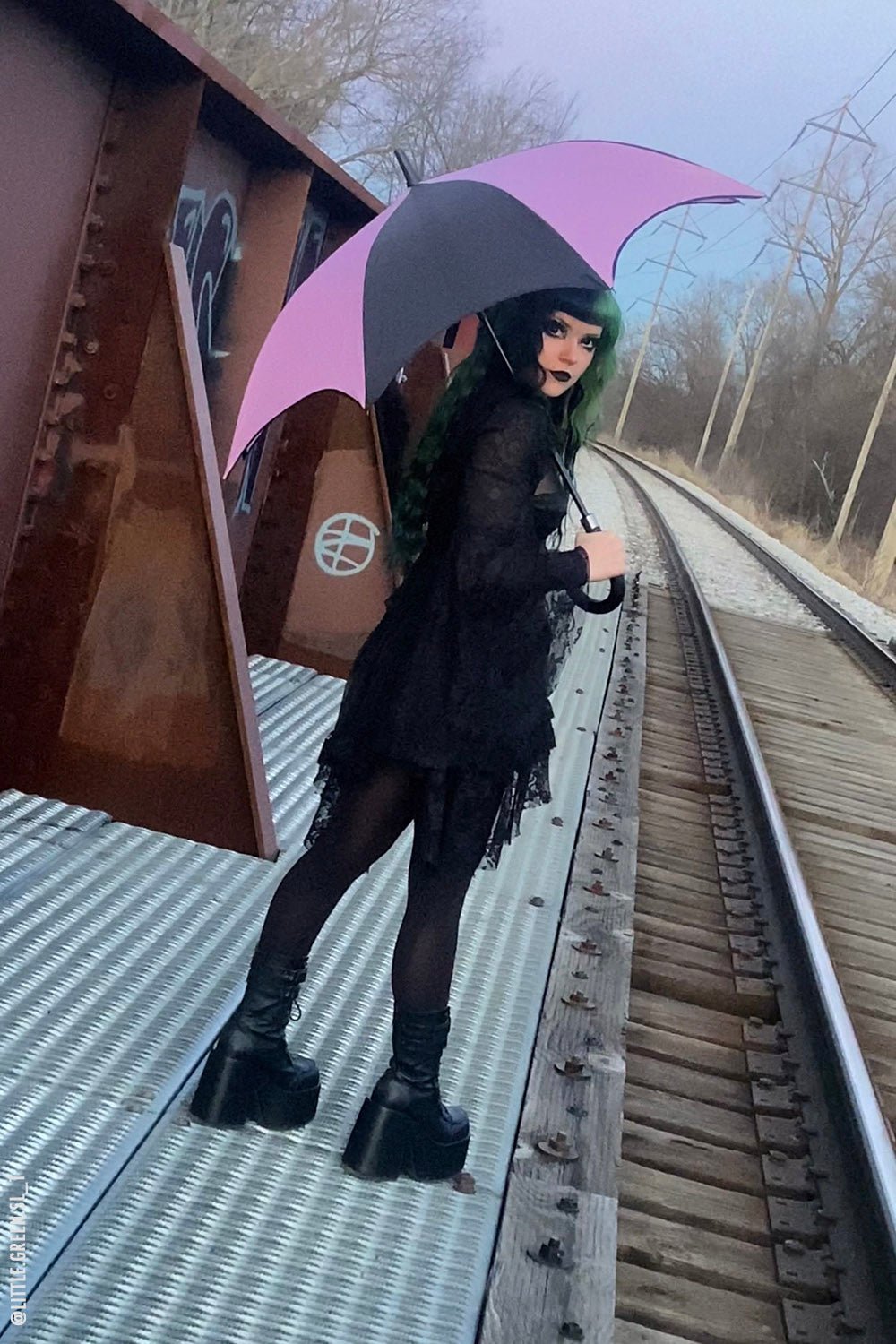 Funeral Procession Umbrella PASTEL PINK