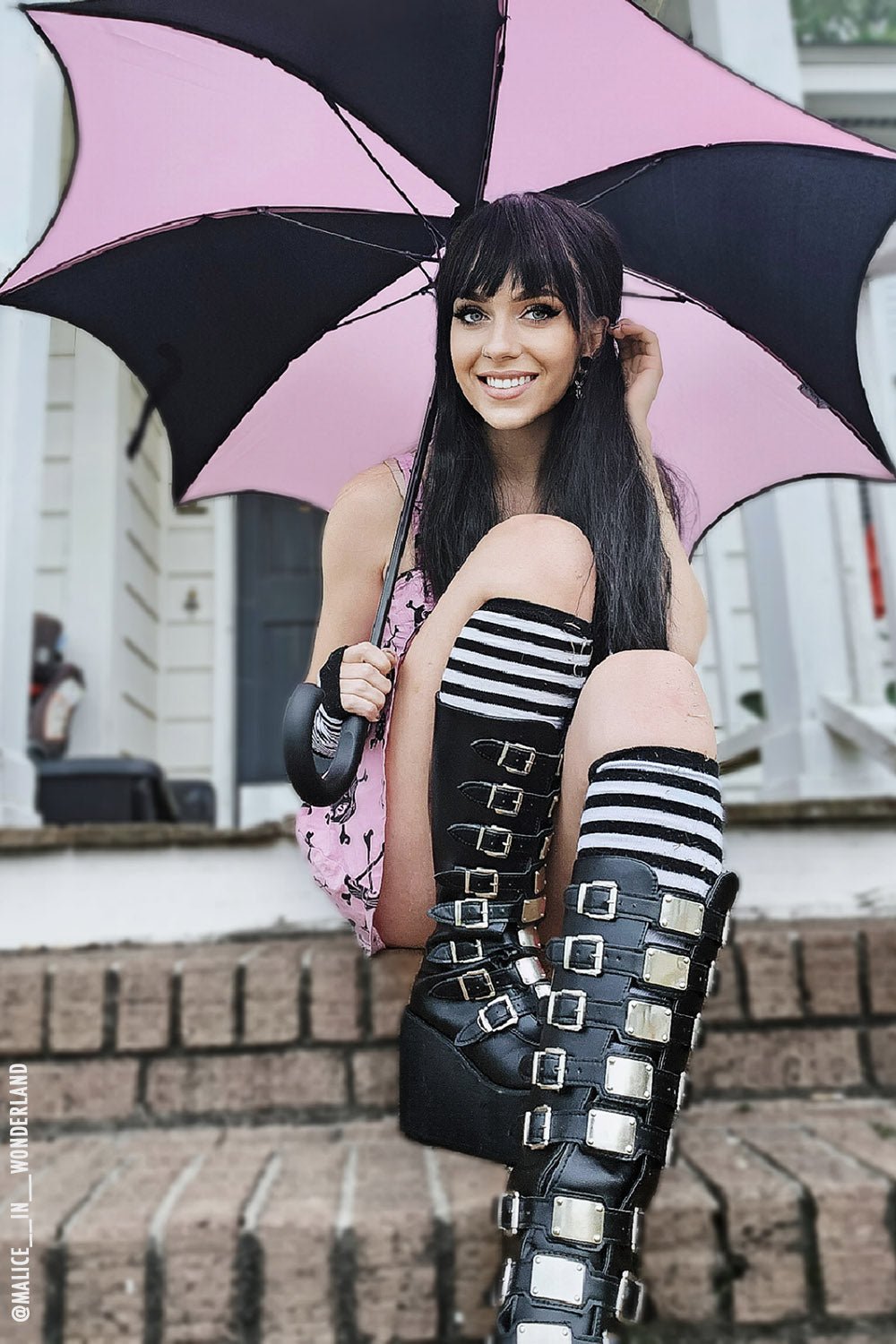 Funeral Procession Umbrella PASTEL PINK