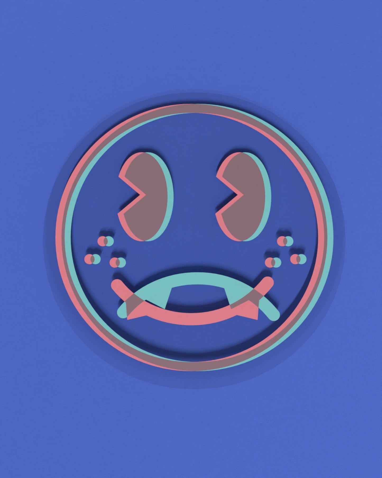 Glitch Face - Sticker