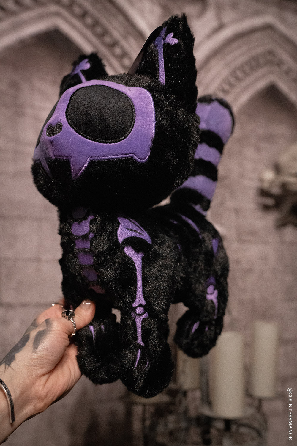 Skelekitty Plush Toy Purple Bones Limited Edition