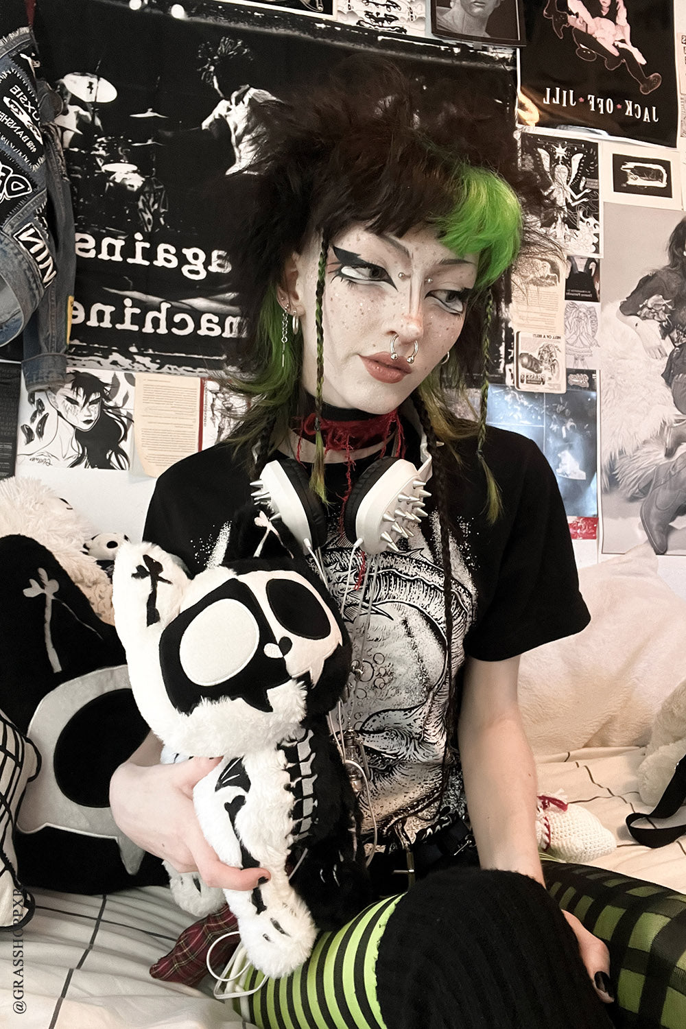 Splitzokitty Plush Toy Black and White Limited Edition