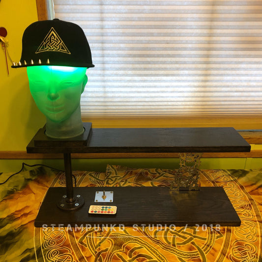 Glass Mannequin Head Tabletop Desk Lamp Style 3