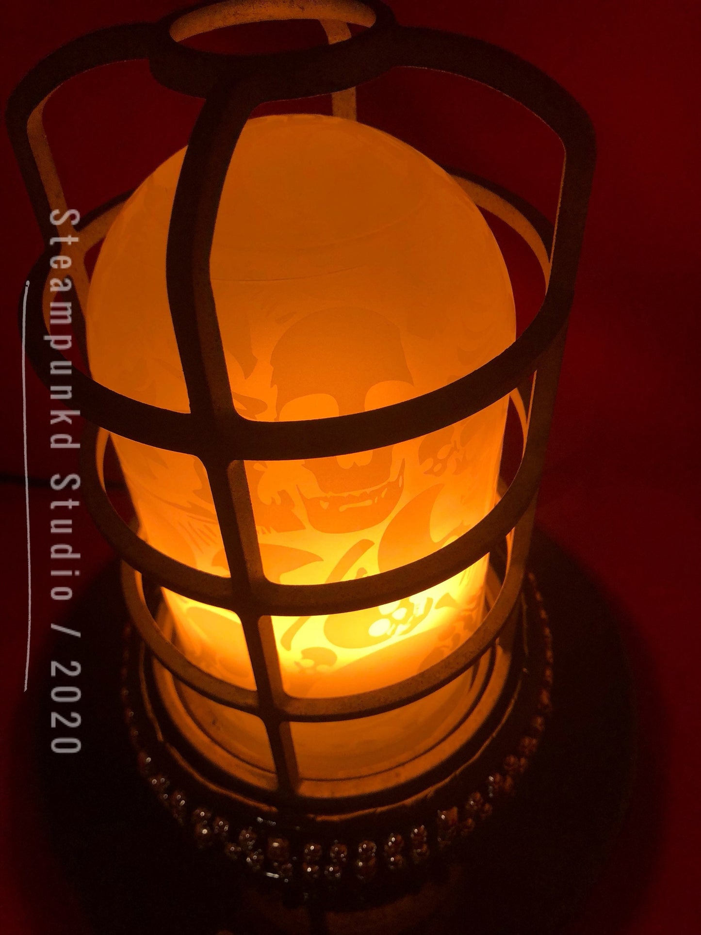 Skull Lamp | Handmade | Hidden On Off Switch