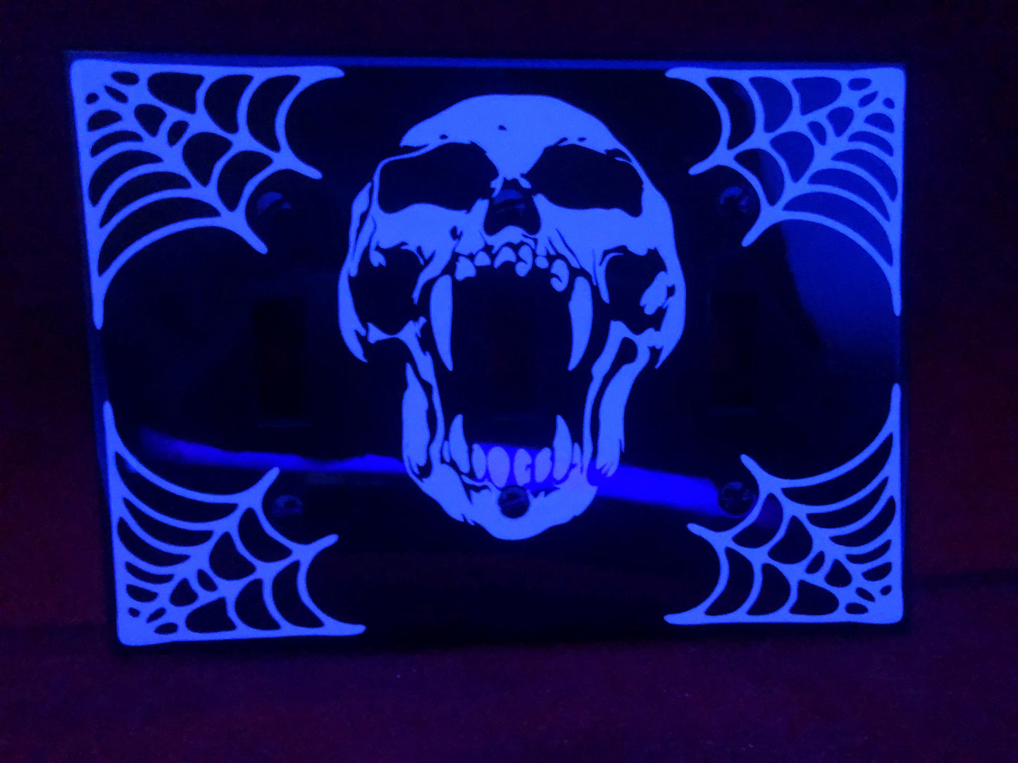 Custom Glow in the Dark Triple Wide Light Switch and Outlet Cover Plates
