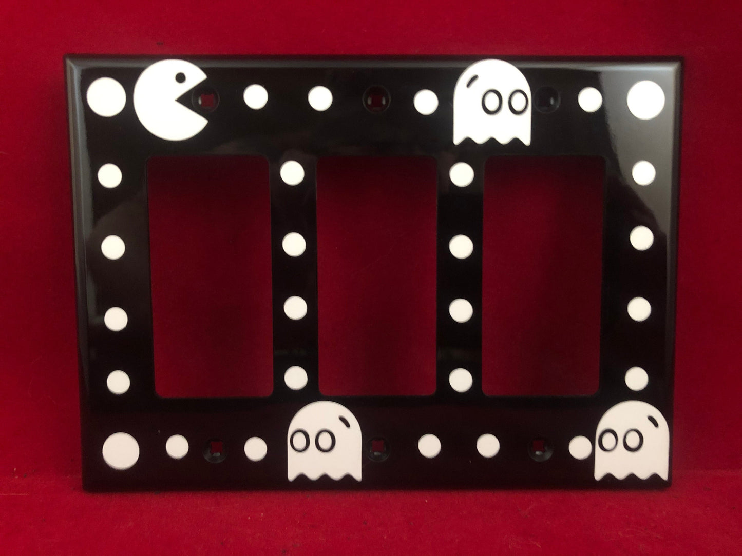 Custom Glow in the Dark Triple Wide Light Switch and Outlet Cover Plates