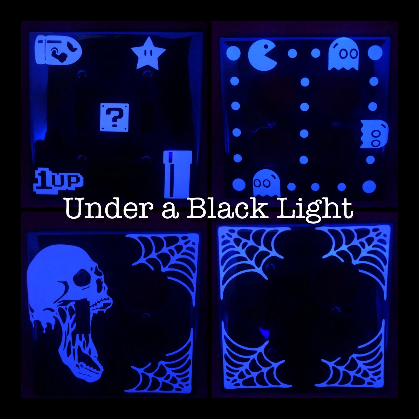 Custom Glow in the Dark Double Wide Light Switch and Outlet Cover Plates
