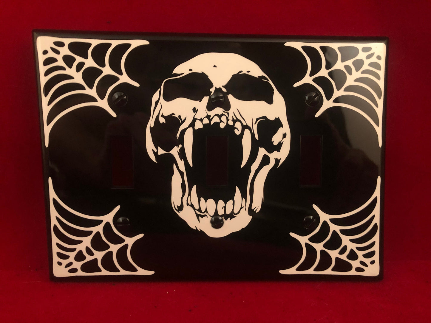 Custom Glow in the Dark Triple Wide Light Switch and Outlet Cover Plates