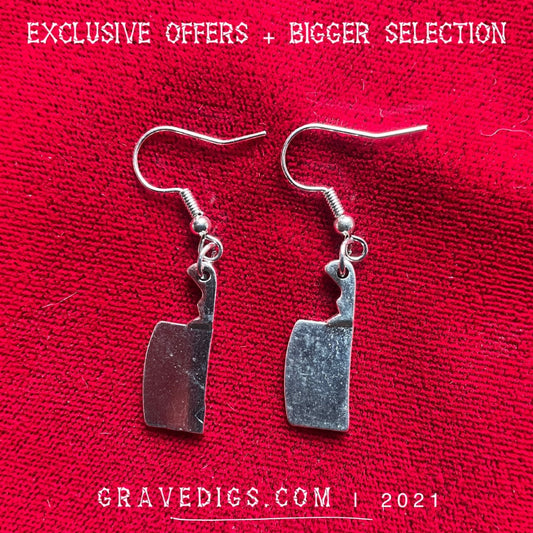 Butcher Cleaver Earrings | Gothic Horror Fantasy Halloween