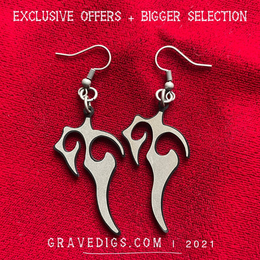 Alternative Hook Design Earrings | Gothic Punk Rock