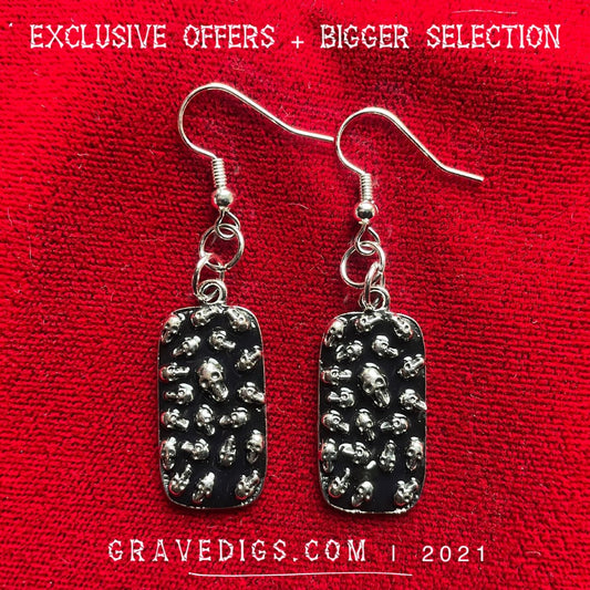 Wall of Skulls Earrings | Gothic Horror Fantasy Halloween