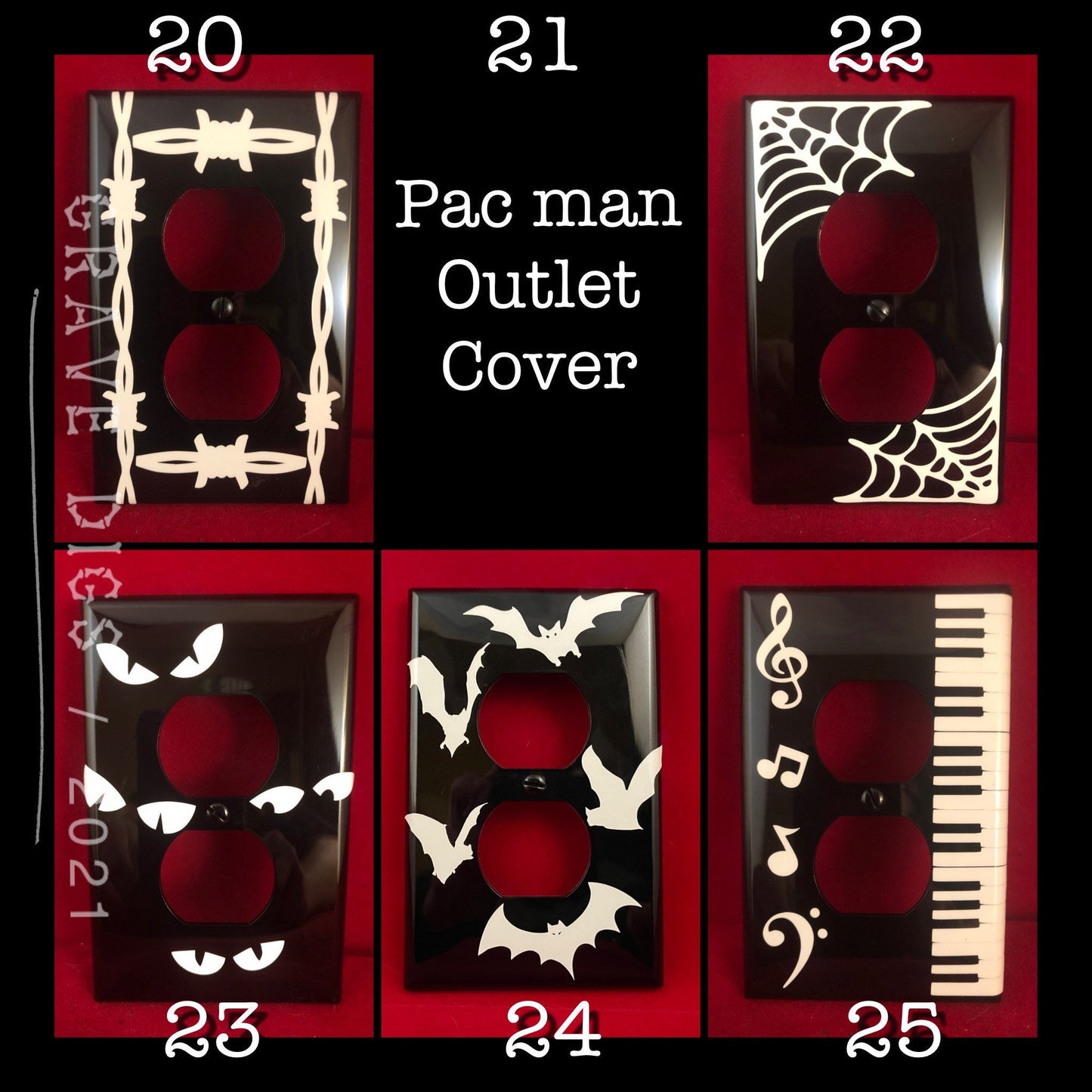 Custom Glow in the Dark Single Wide Light Switch and Outlet Cover Plates