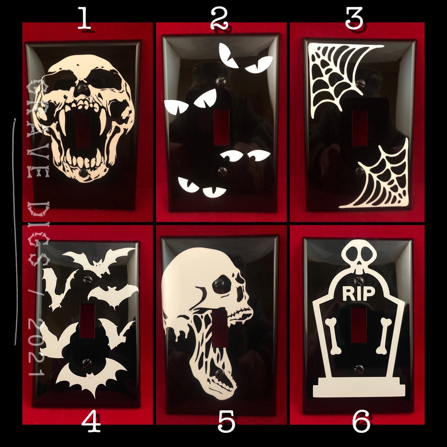 Custom Glow in the Dark Single Wide Light Switch and Outlet Cover Plates