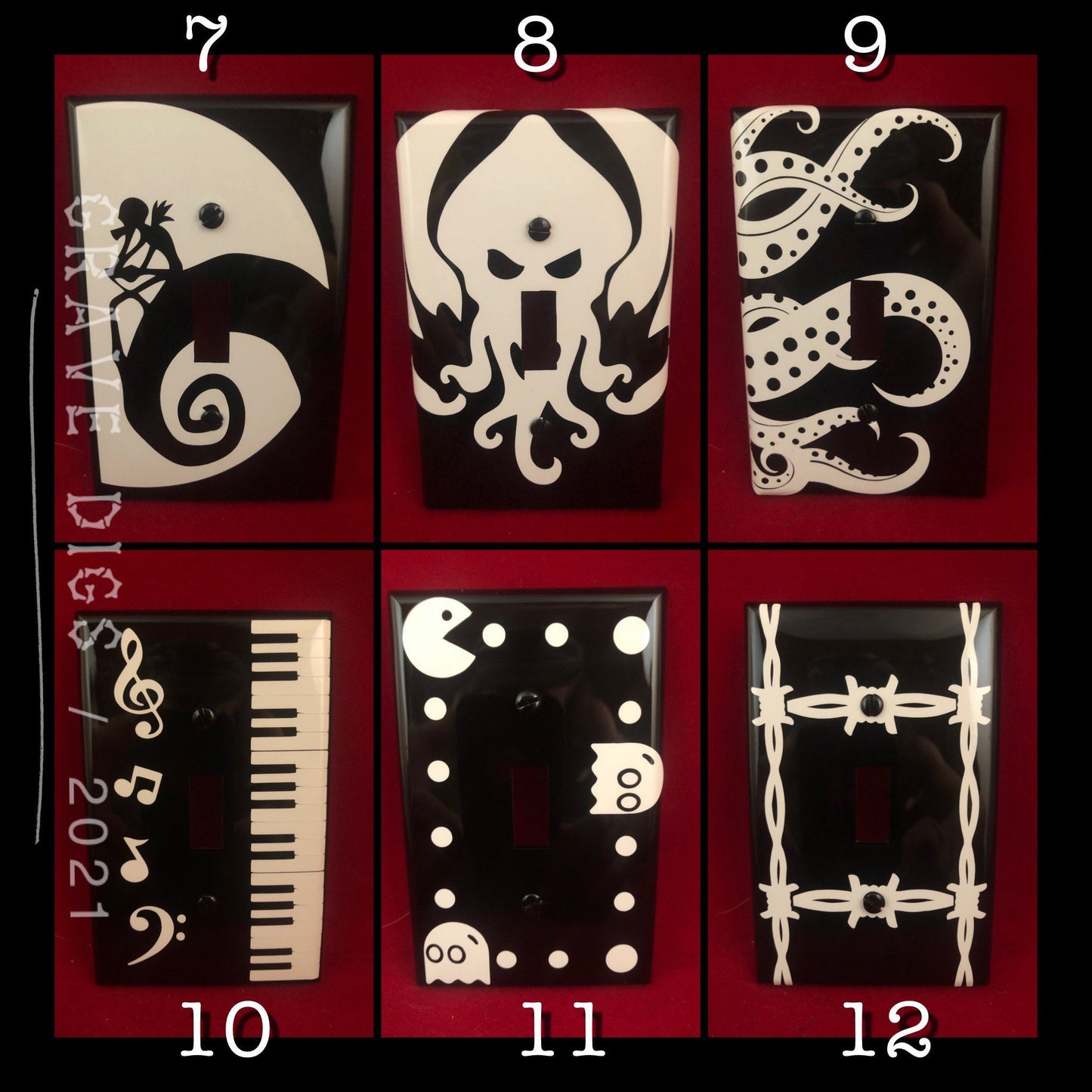 Custom Glow in the Dark Single Wide Light Switch and Outlet Cover Plates