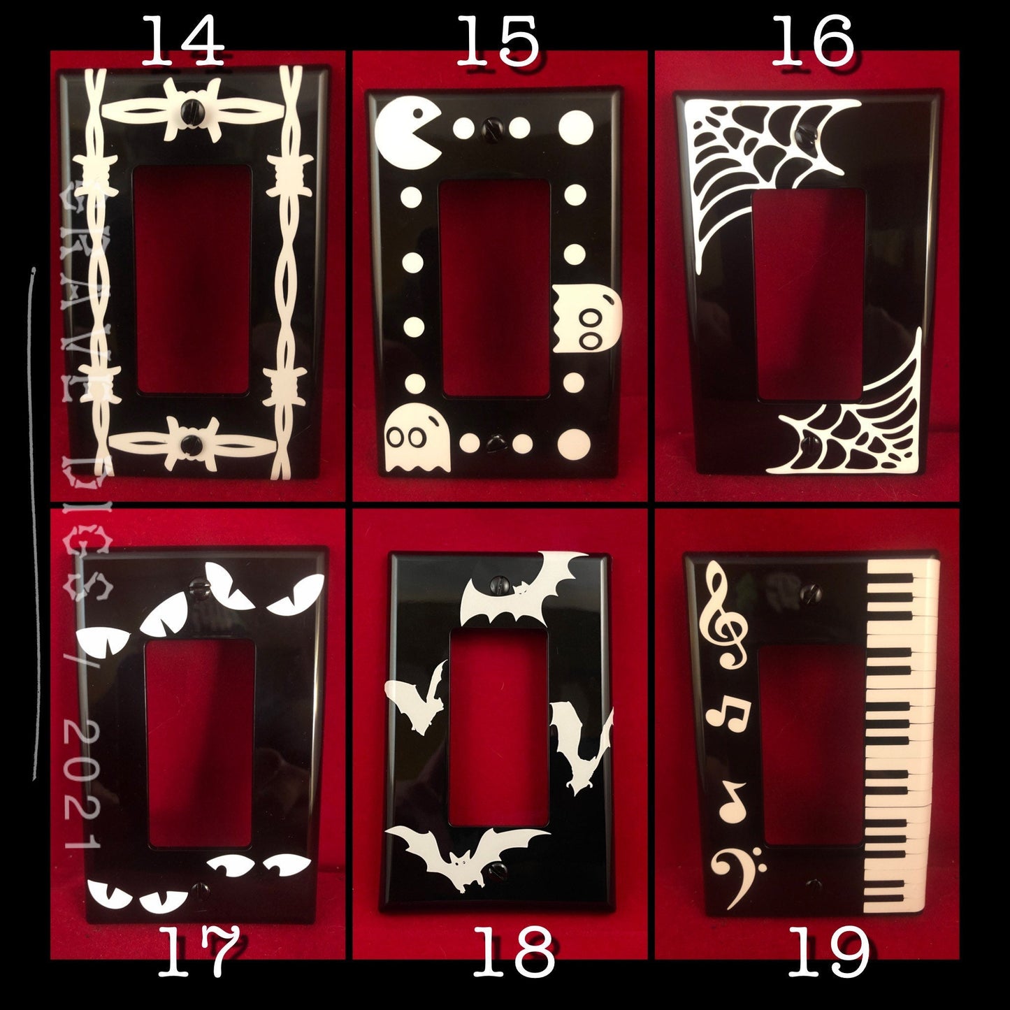 Custom Glow in the Dark Single Wide Light Switch and Outlet Cover Plates