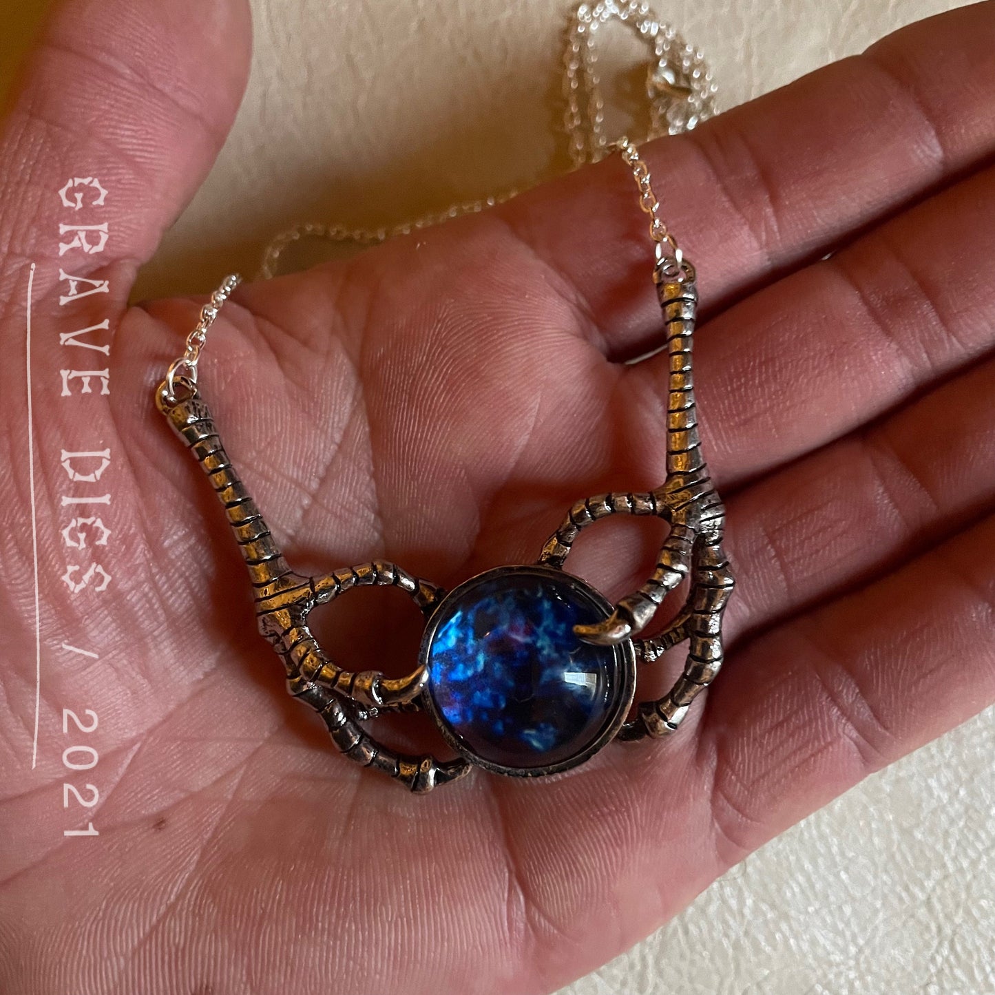 Dragons Breath Claw Pendant Necklace | Gothic Fashion Jewelry