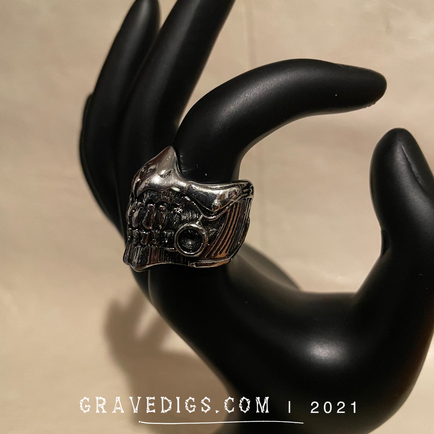 Mad Max Skull Ring | Stainless Steel | Gothic Horror Fantasy Halloween