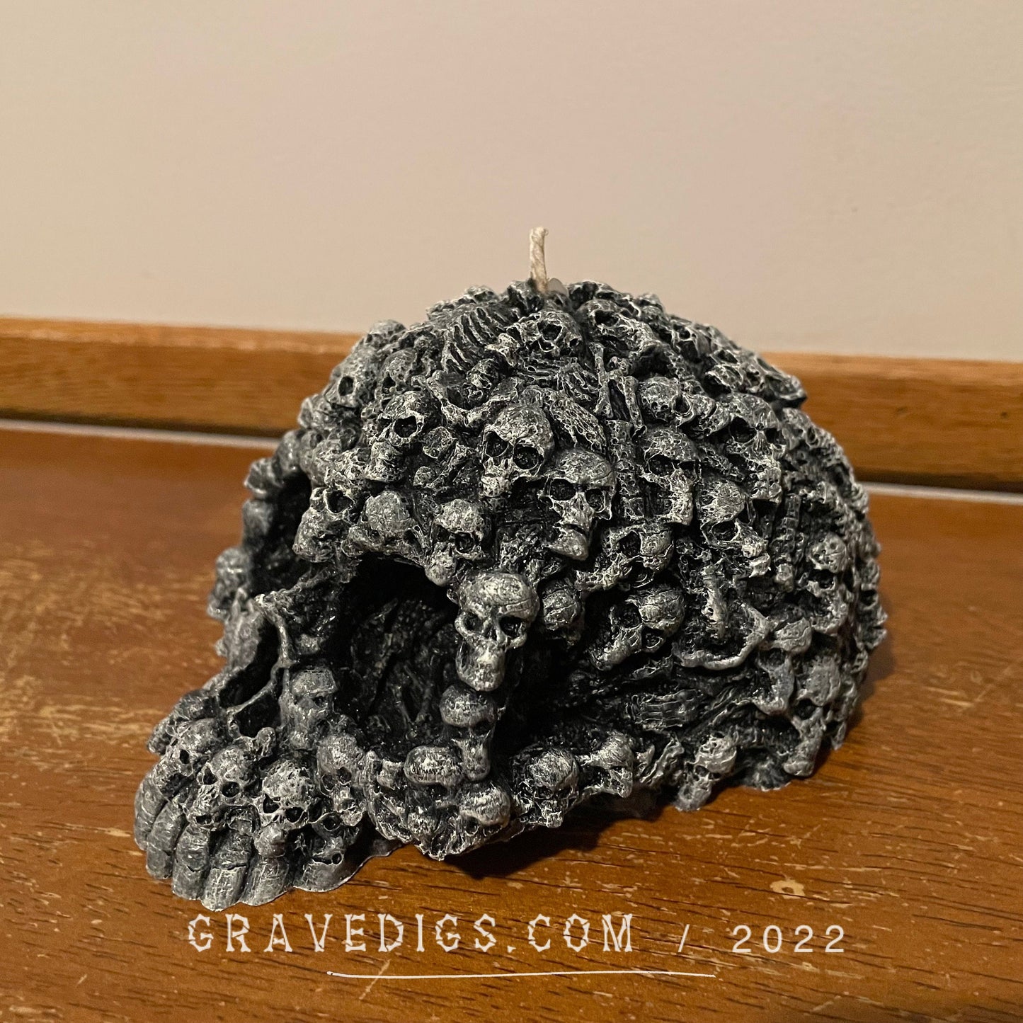 Mega Skull Candle Set Unscented Paraffin | Gothic Home Decor | Spooky Halloween Gift