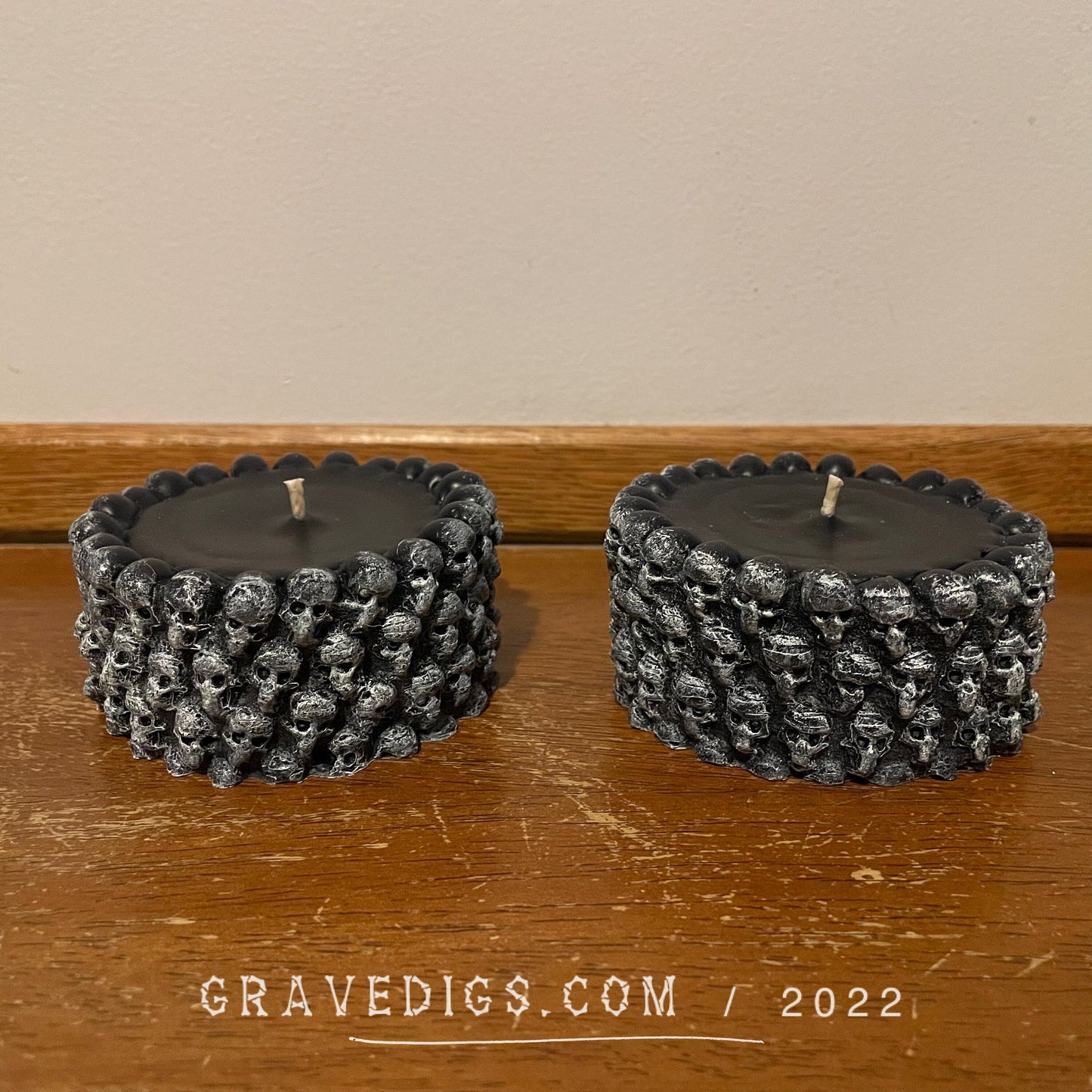 Mega Skull Candle Set Unscented Paraffin | Gothic Home Decor | Spooky Halloween Gift