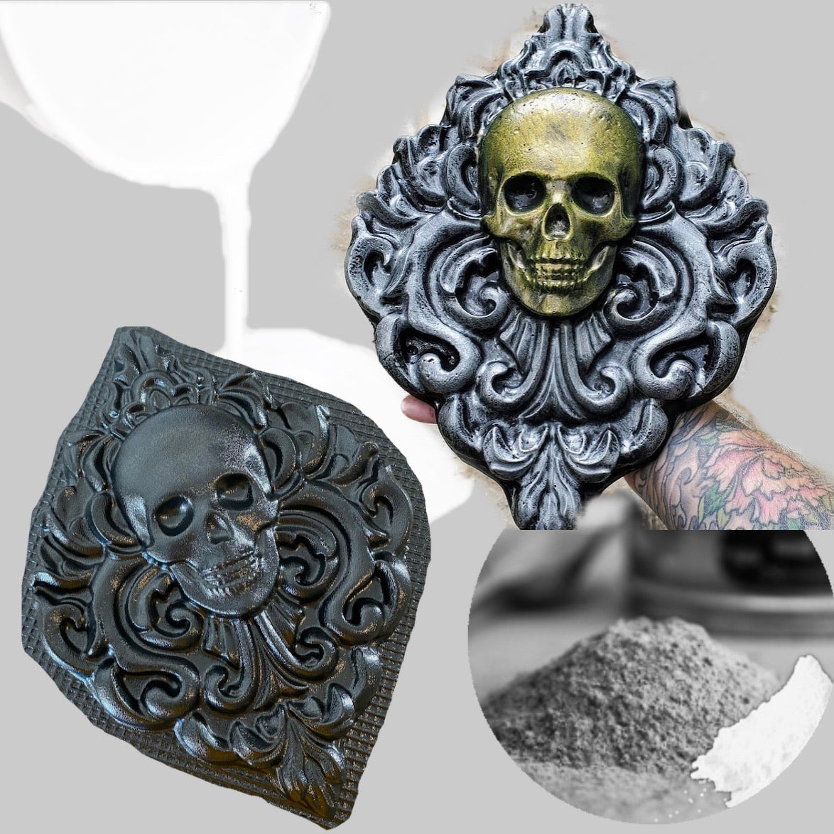 Skull Damask 1pc