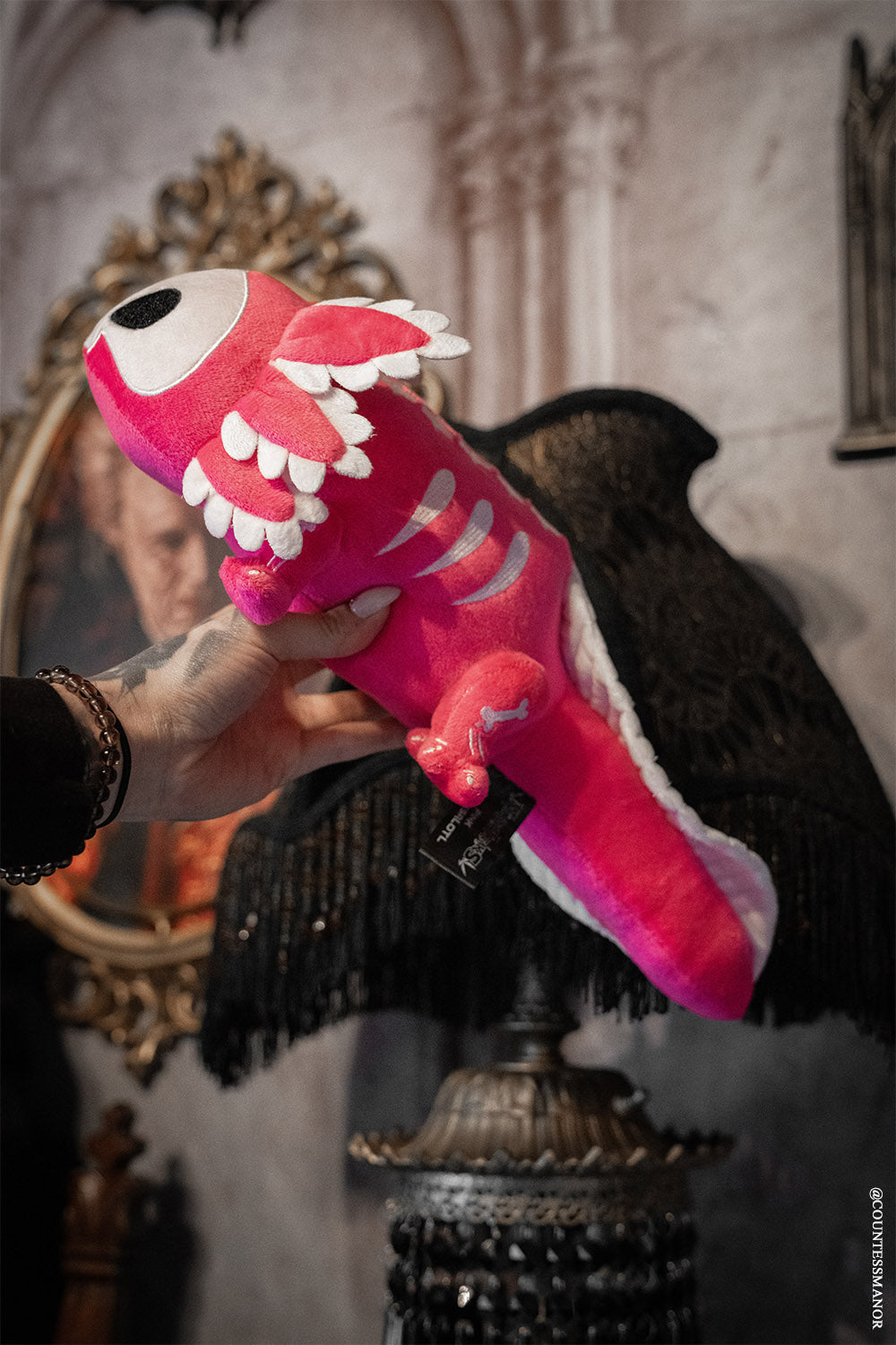 Pink Spooksalotl the Axolotl Plush Toy Limited Edition