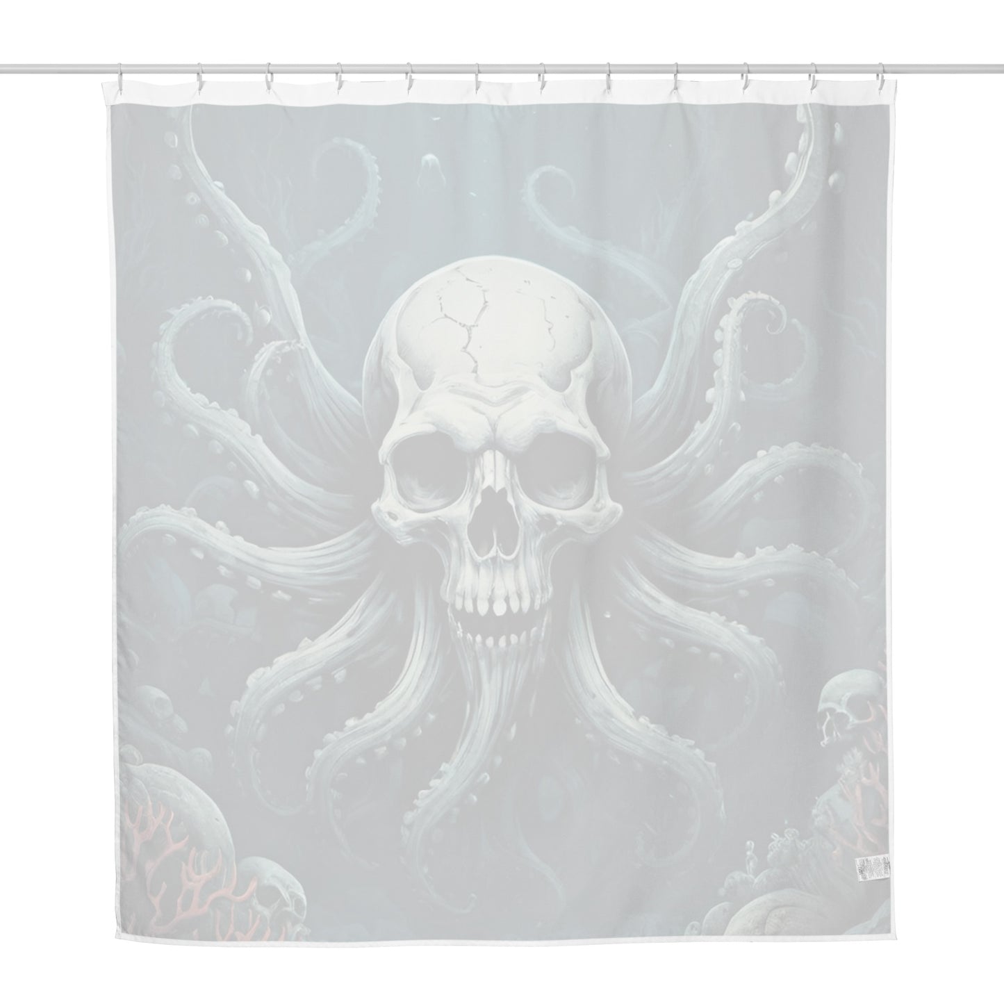 Skull with Octopus Tentacles 2 Shower Curtain