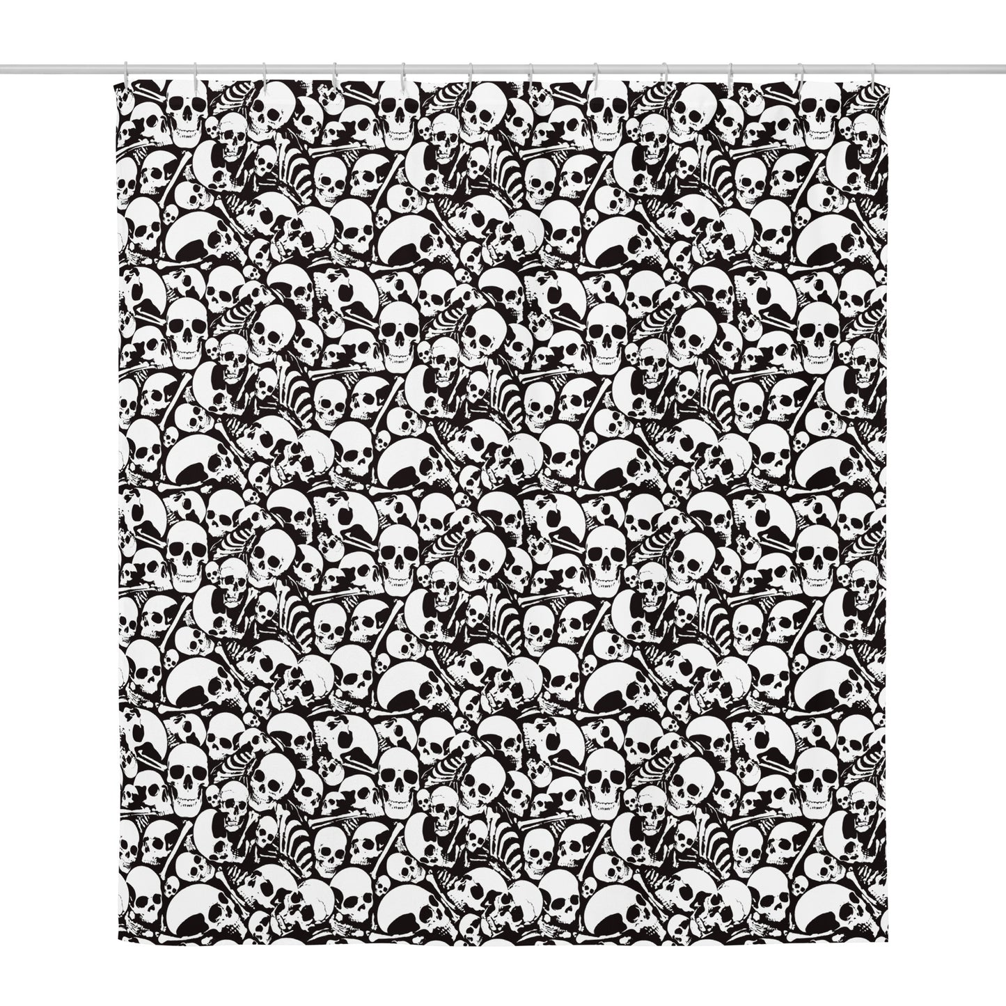 Skull and Bones Ossuary Shower Curtain