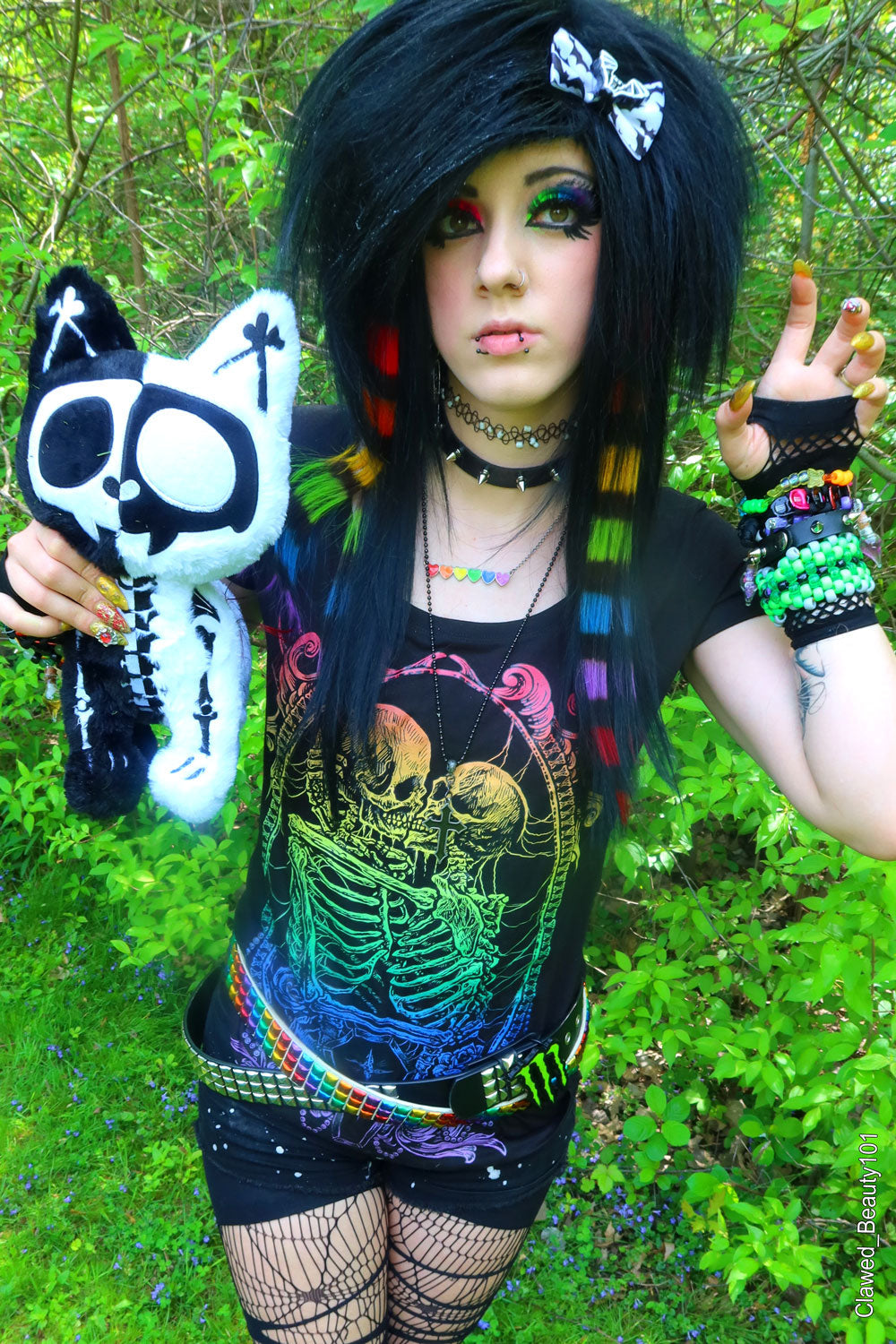 Splitzokitty Plush Toy Black and White Limited Edition