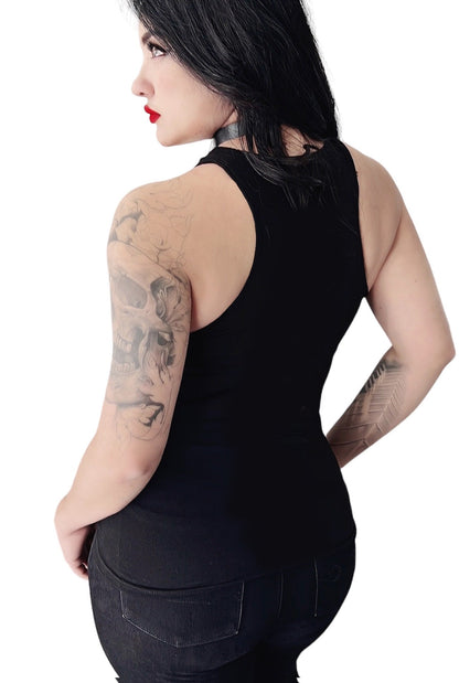 Corpse Living Dead Girl Cut Out Tank Top
