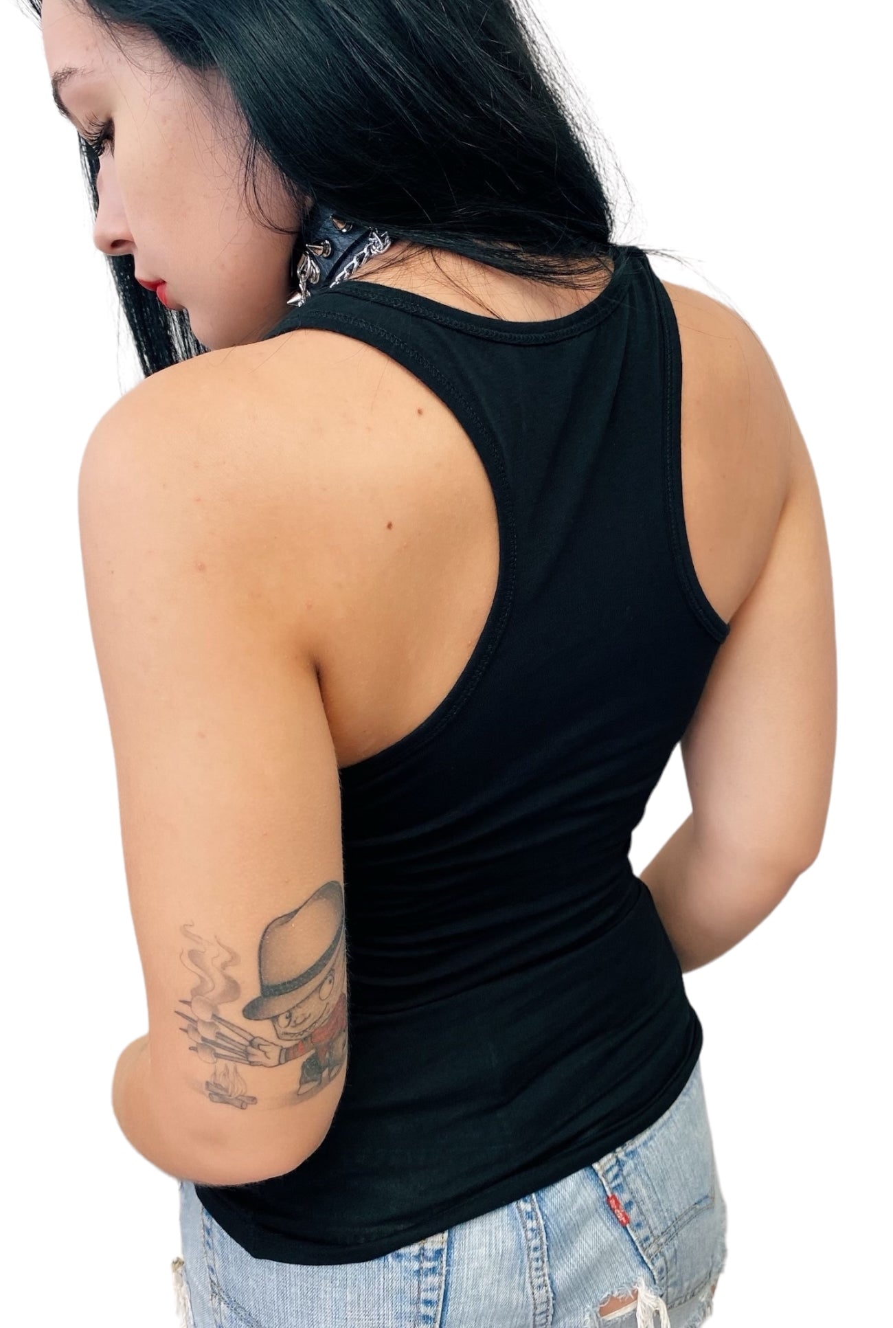 Vampire  Lace Bat Wings Cutout Tank