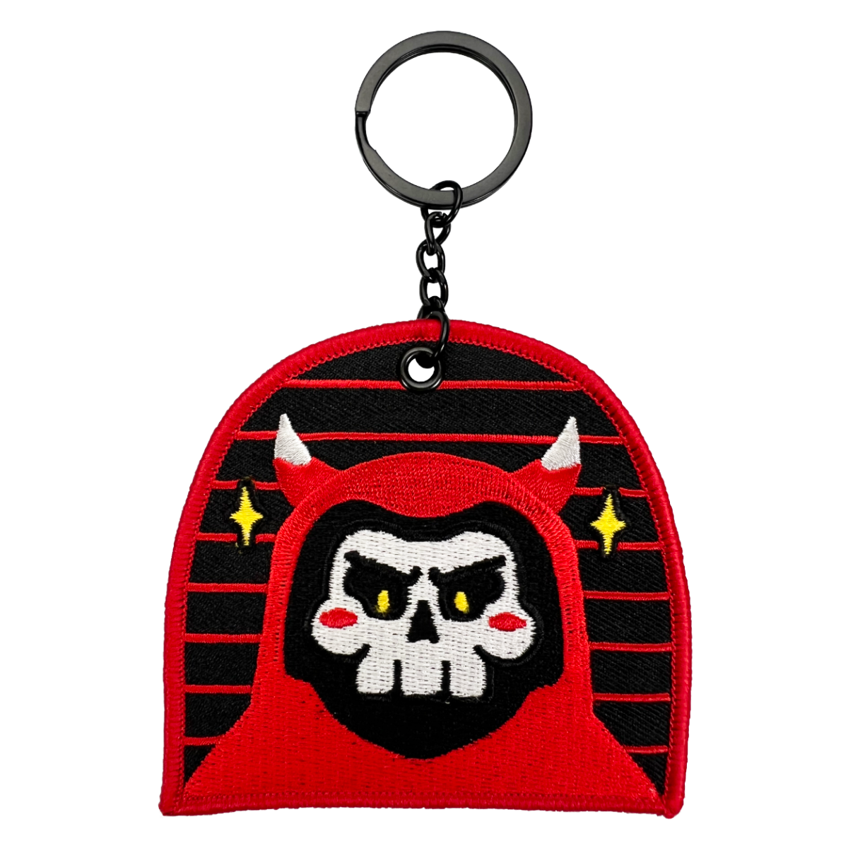 Conflicted - Red Reaper Embroidered Keychain