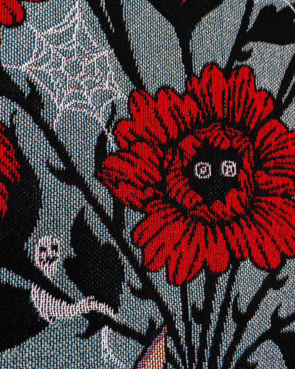 Eternal Bloom - Gothic Flower Bouquet Woven Blanket