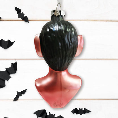 Devil Head Glass Christmas Ornament, Halloween Horror Tree Decoration