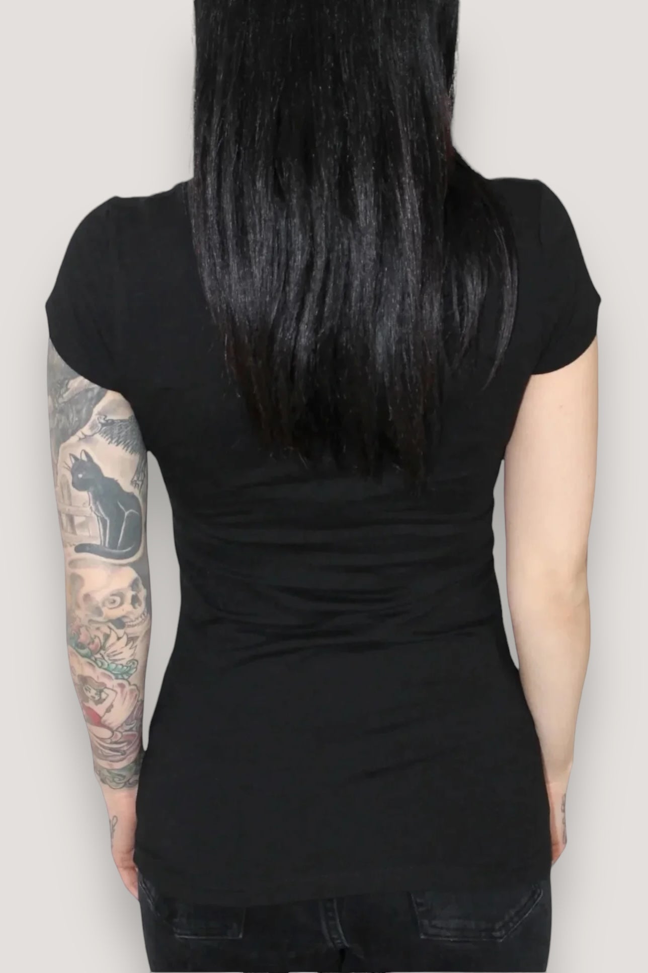 Vamp Vampire Bat Wings Goth Slashed Tee