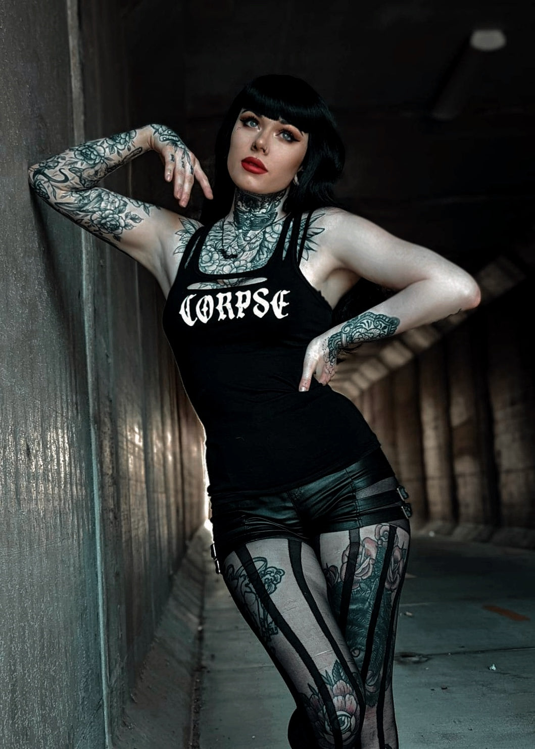 Corpse Living Dead Girl Cut Out Tank Top