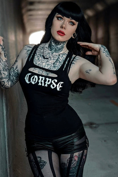 Corpse Living Dead Girl Cut Out Tank Top