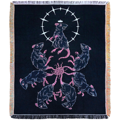 Rat King - Dark Folklore Woven Blanket